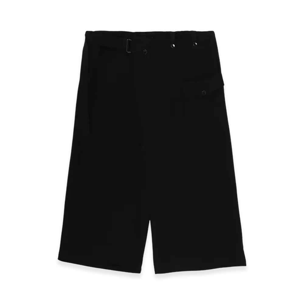 Ground Y Crepe De Chine Wrap Skirt Pants "Black"