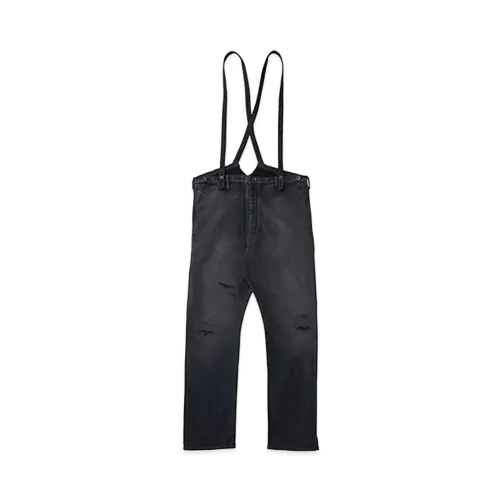 visvim TRAVAILLER BRACES PANTS (MOLESKIN) "Black"