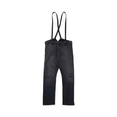visvim TRAVAILLER BRACES PANTS (MOLESKIN) "Black"