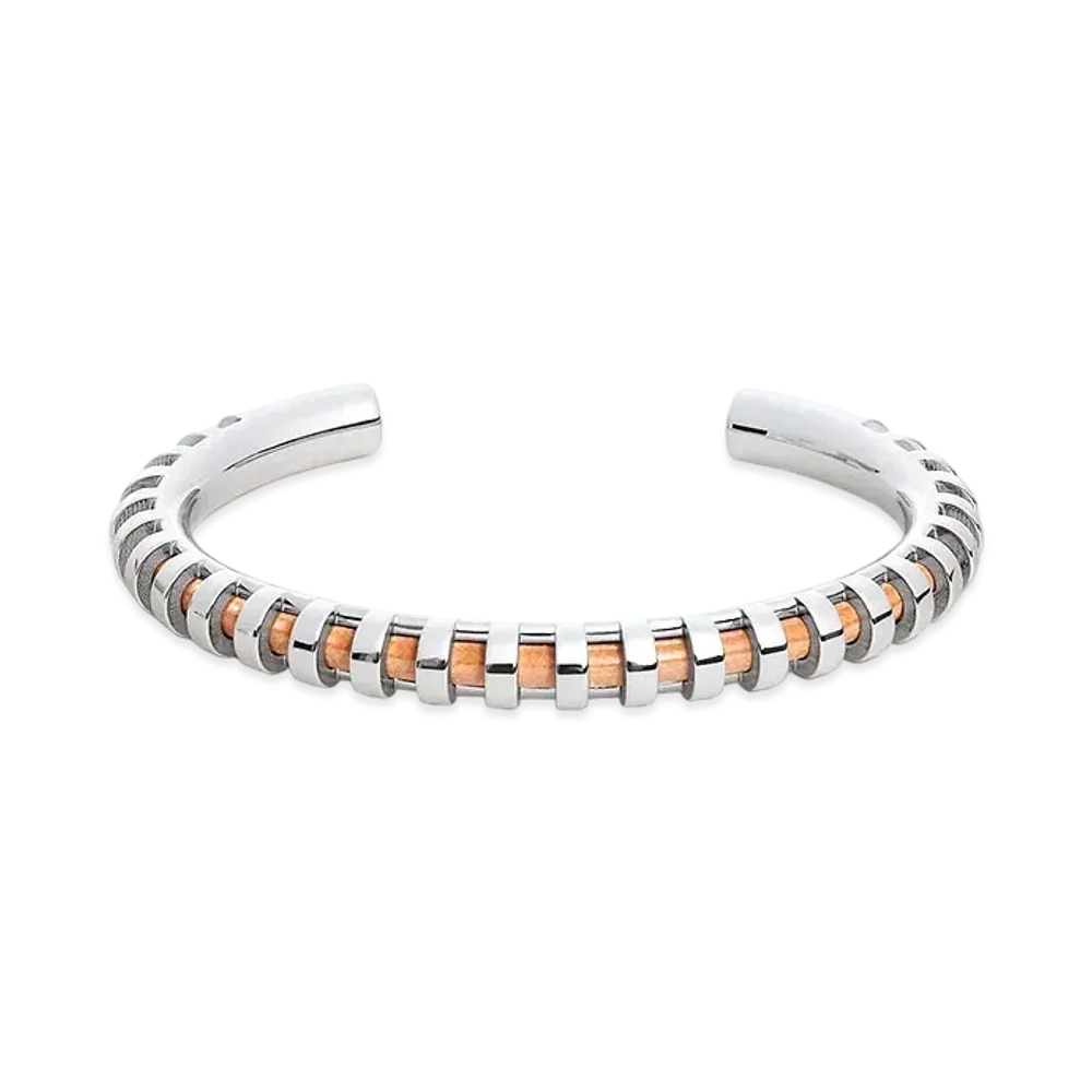 Hermes Rayures Bracelet "Naturel Bouton D'or"