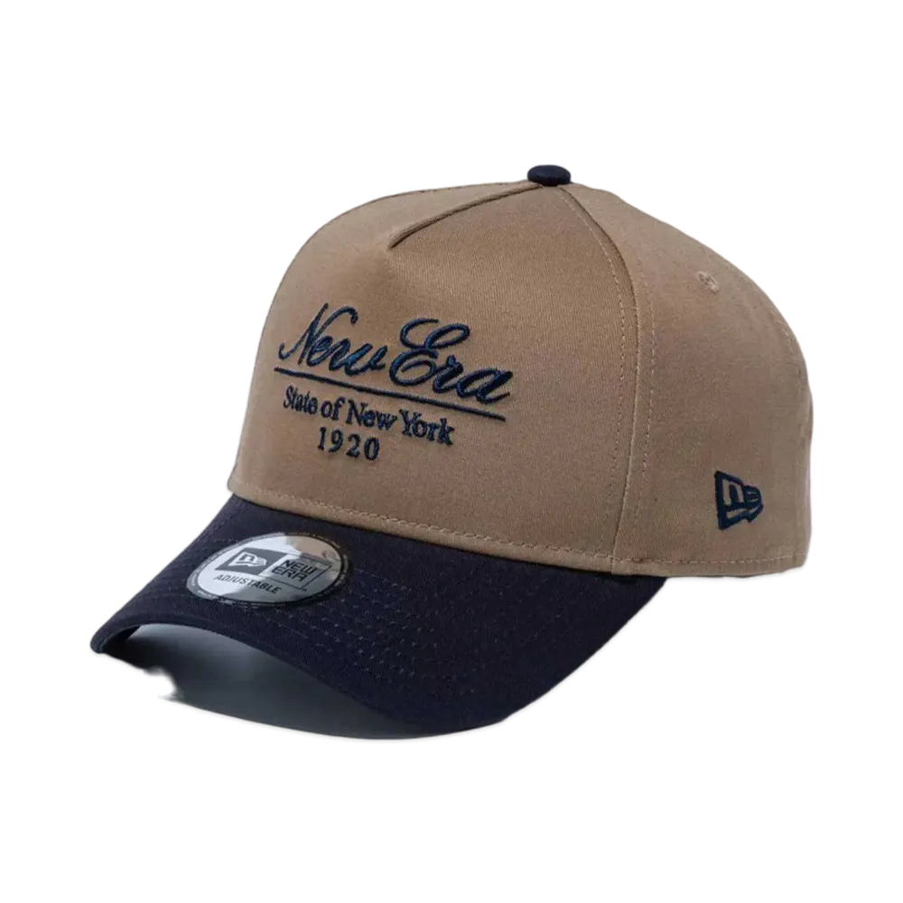NEW ERA 9Forty A-Frame Script Logo "Khaki"