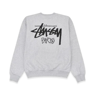 Stussy Stock Paris Crew "Ash Heather"