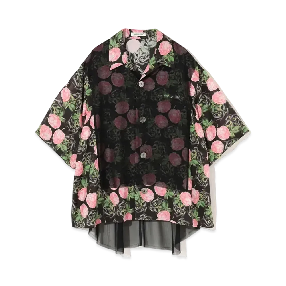 UNDERCOVER Chiffon Layer Rayon Shirt "Black Base"