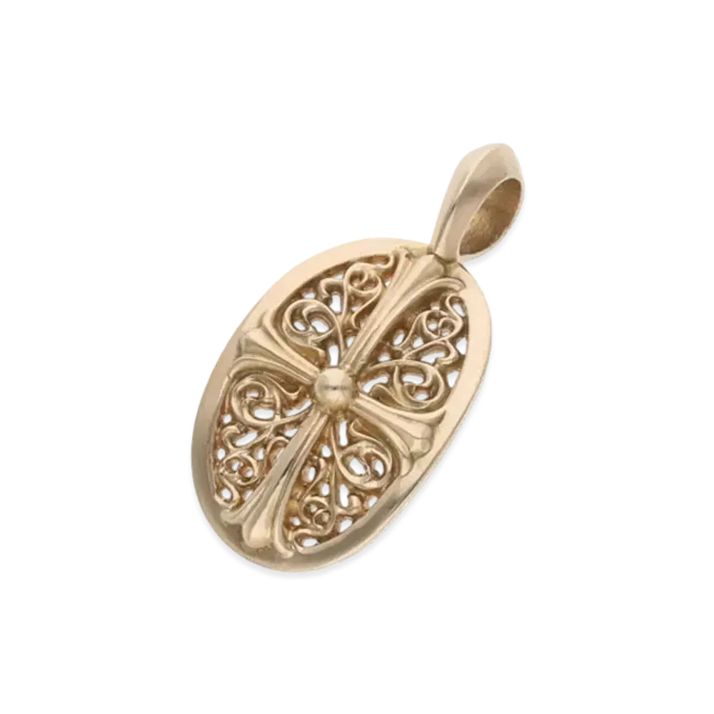 Chrome Hearts 22K Classic Oval Charm "Yellow Gold"