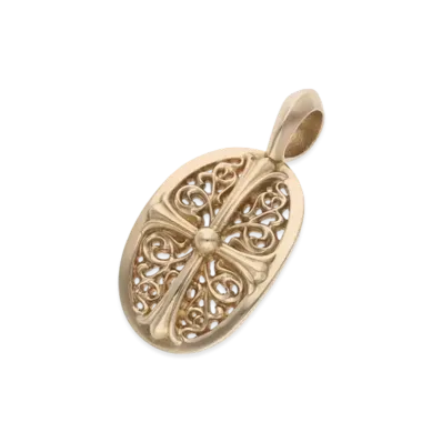 Chrome Hearts 22K Classic Oval Charm "Yellow Gold"