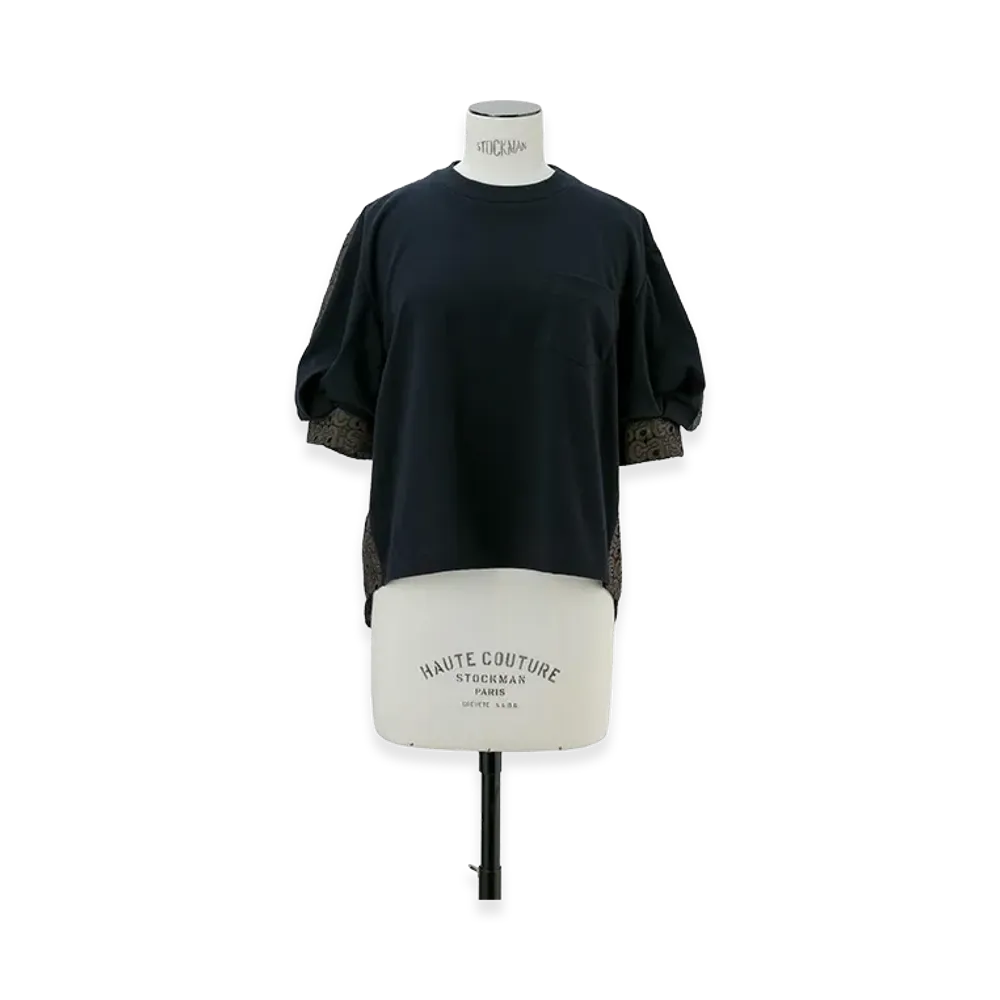 sacai Embroidery T-Shirt "Navy/Khaki"