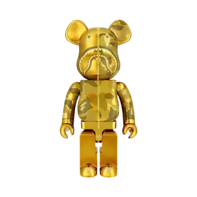 Bearbrick BAPE(R) CAMO SHARK 1000% GOLD