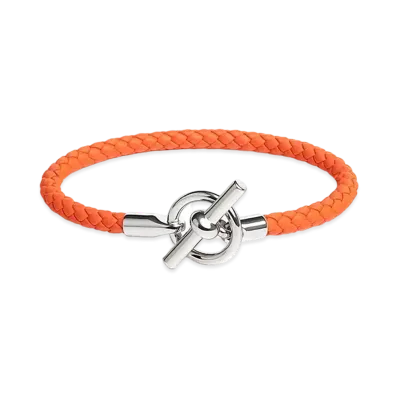 Hermes Glenan H Bracelet "Orange/Palladium"