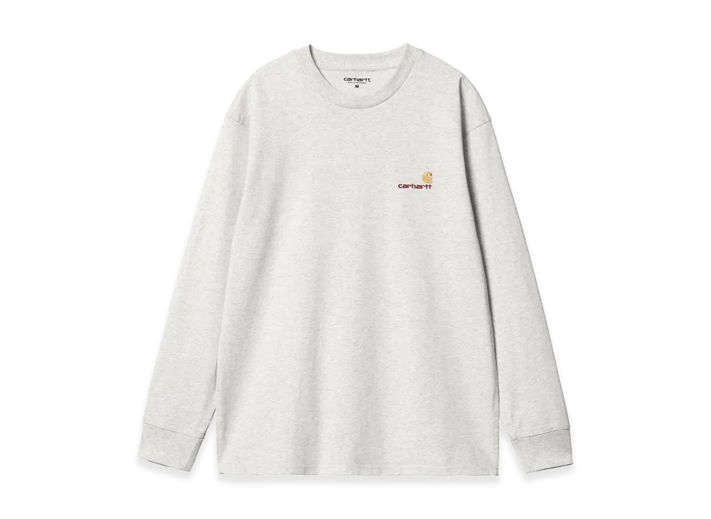 Carhartt WIP L/S American Script T-Shirt "Ash Heather"