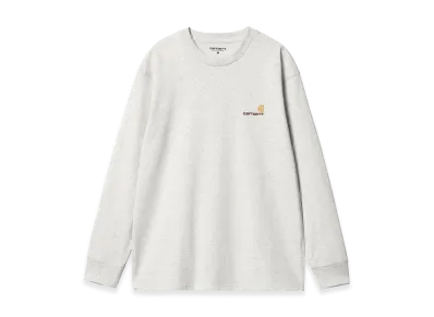 Carhartt WIP L/S American Script T-Shirt "Ash Heather"