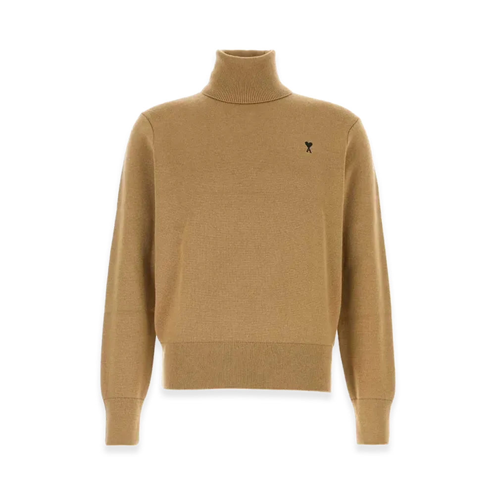 AMI PARIS Turtleneck Sweater "Beige"