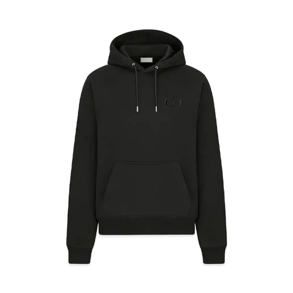 Dior CD Icon Hooded Sweatshirt Cotton Fleece "Black"