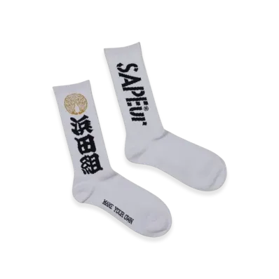 SAPEur x MASATOSHI HAMADA vol.9 Logo Socks "White"
