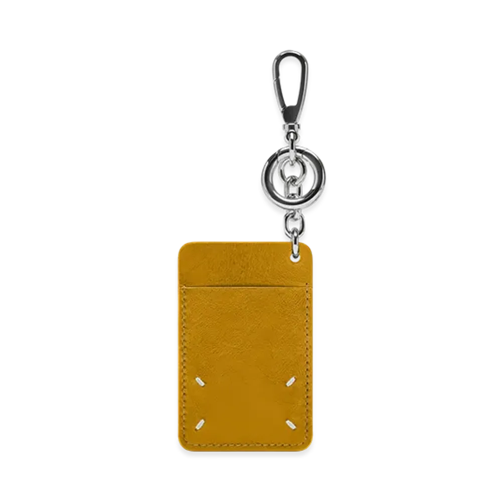 MM6 Maison Margiela 4 Stitch Card Holder Keychain "Yellow"
