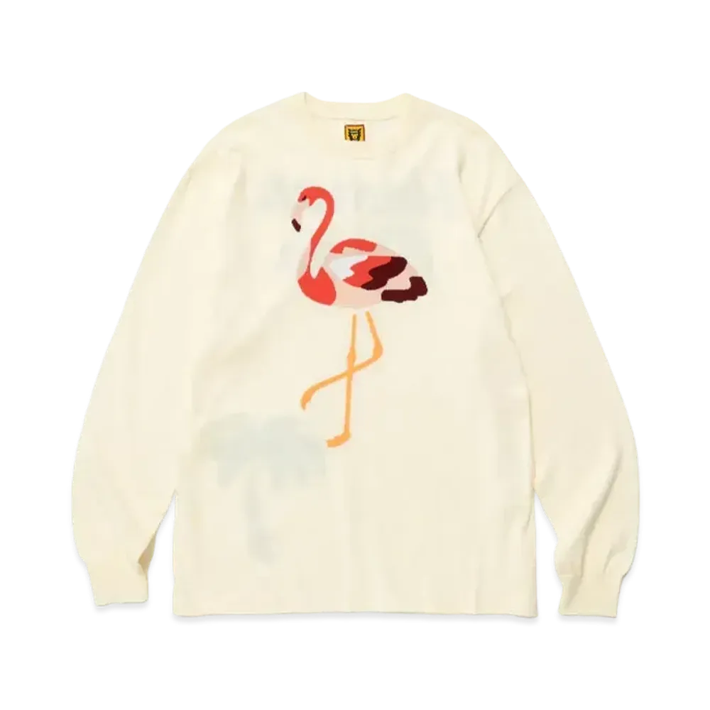 HUMAN MADE Flamingo Knit Sweater "White"