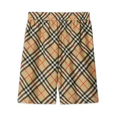 Burberry Check Silk Shorts "Sand"