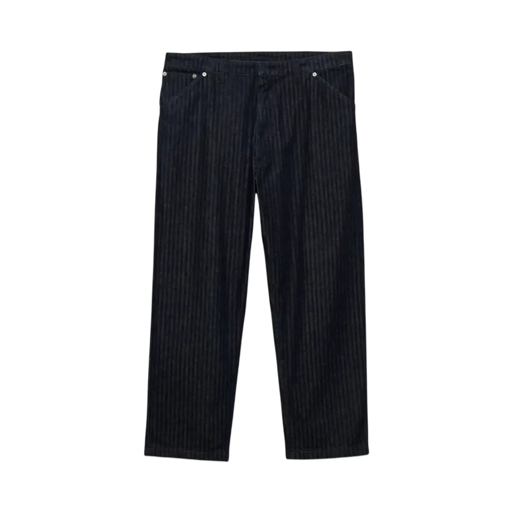 PRADA Men's Wide-Leg Chevron Denim Jeans "Navy"