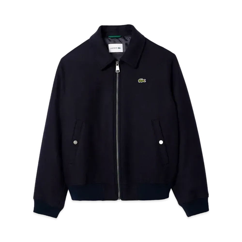LACOSTE Wool Aviator Jacket "Navy"