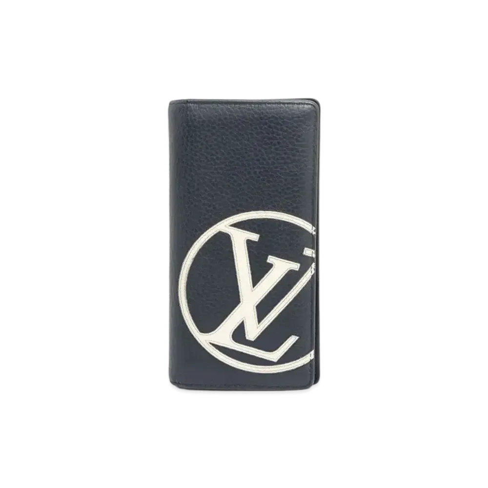 Louis Vuitton Portefeuille Brazza LV Circle Taurillon Leather "Andigo Blue"