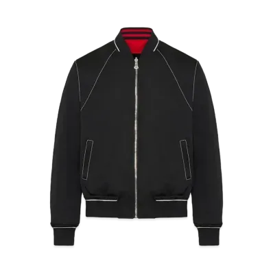 Alexander McQUEEN Reversible Harness Bomber Jacket "Black"