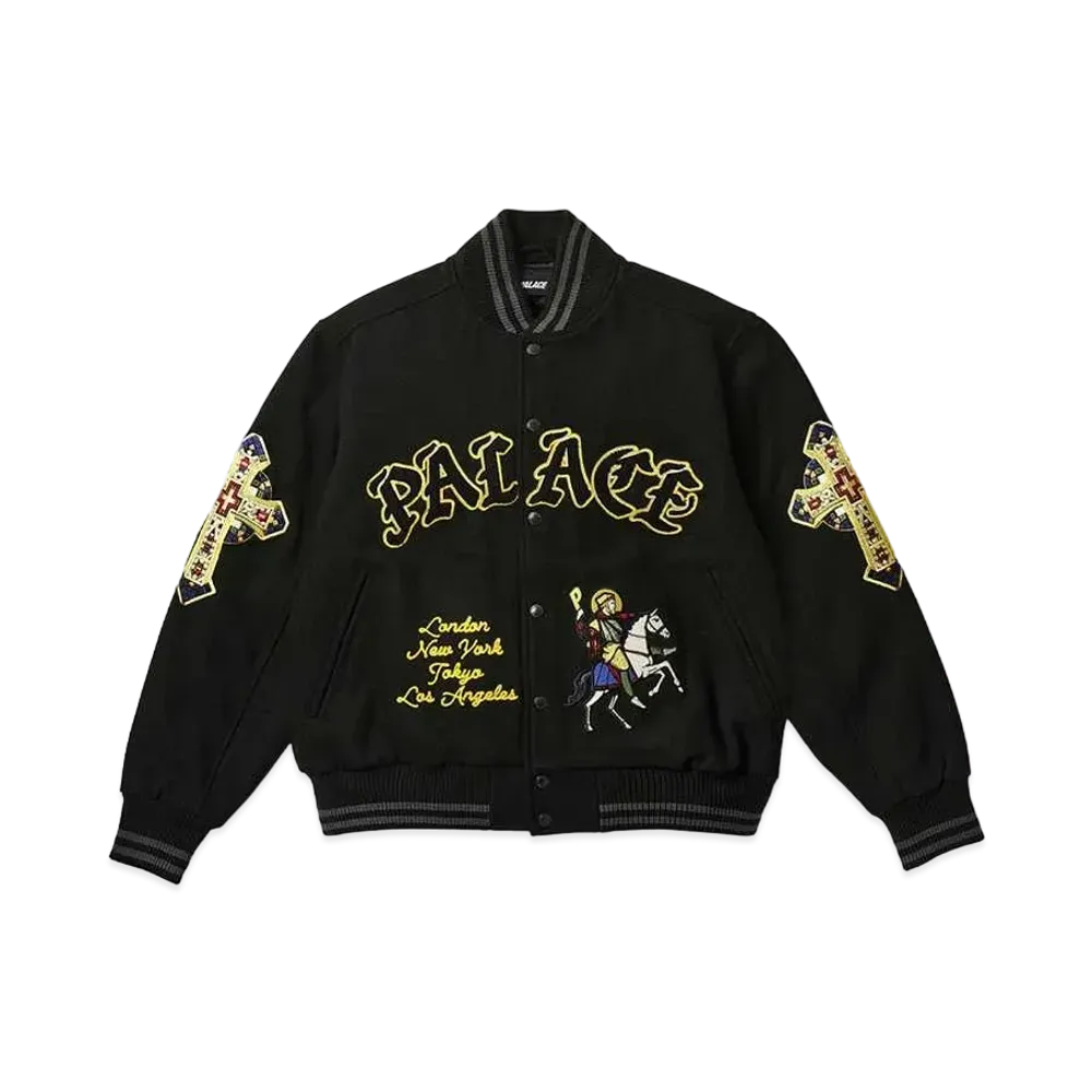 PALACE Saints Varsity Jacket "Black"