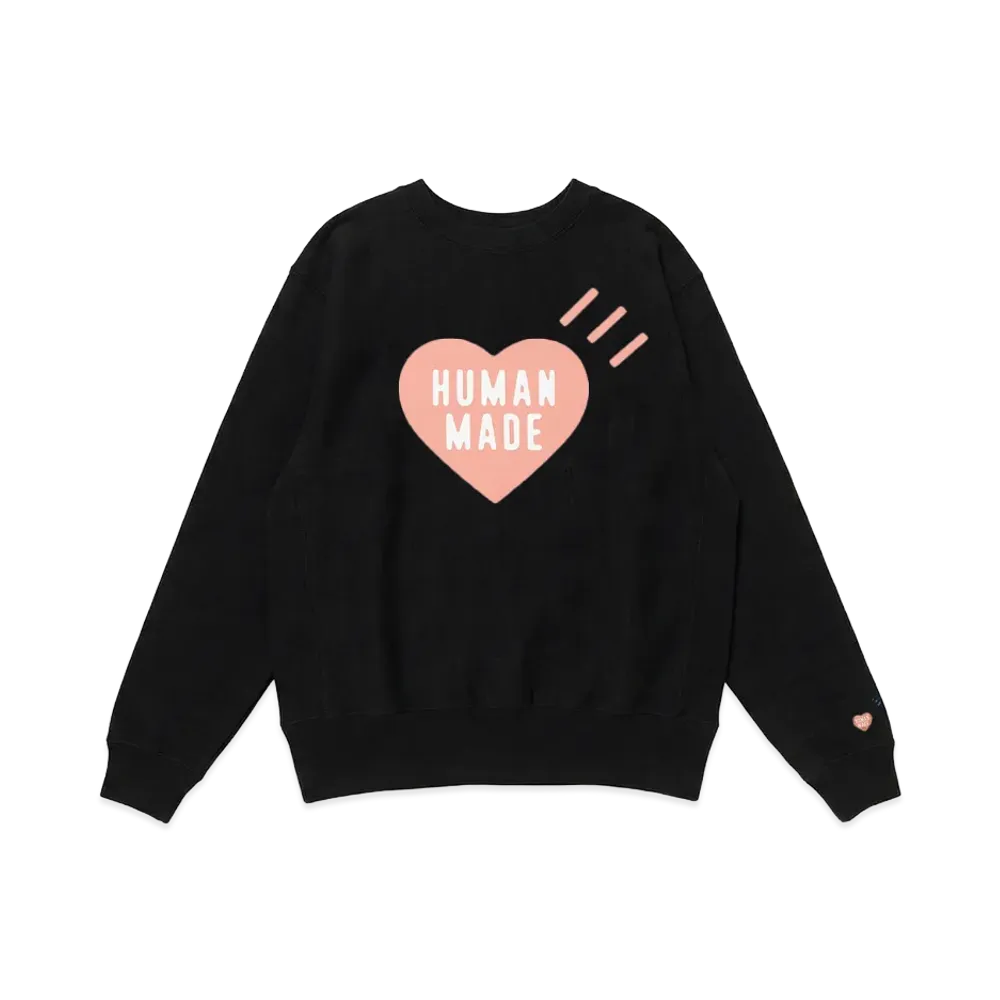 HUMAN MADE Stores Exclusive Heart Sweatshirt Offline Store Seoul "Black"