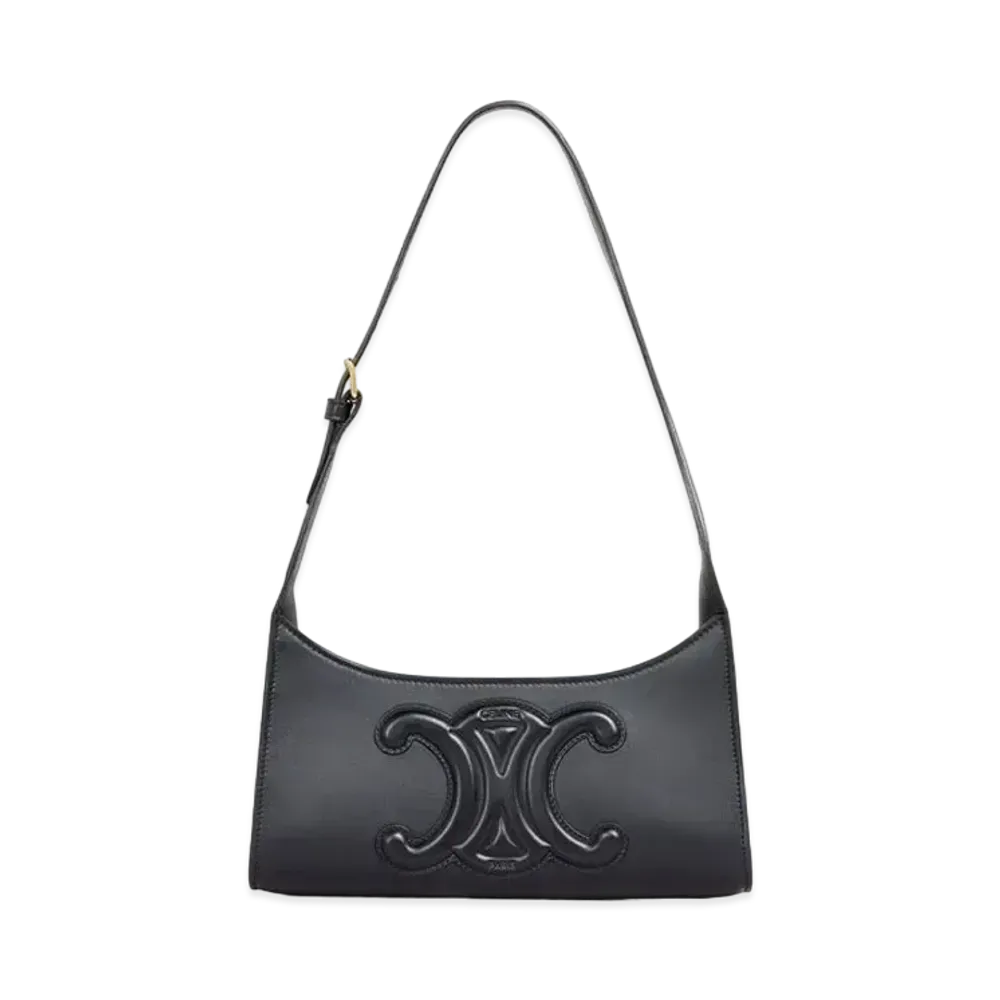 CELINE Shoulder Bag Cuir Triomphe In Smooth Calfskin "Black"