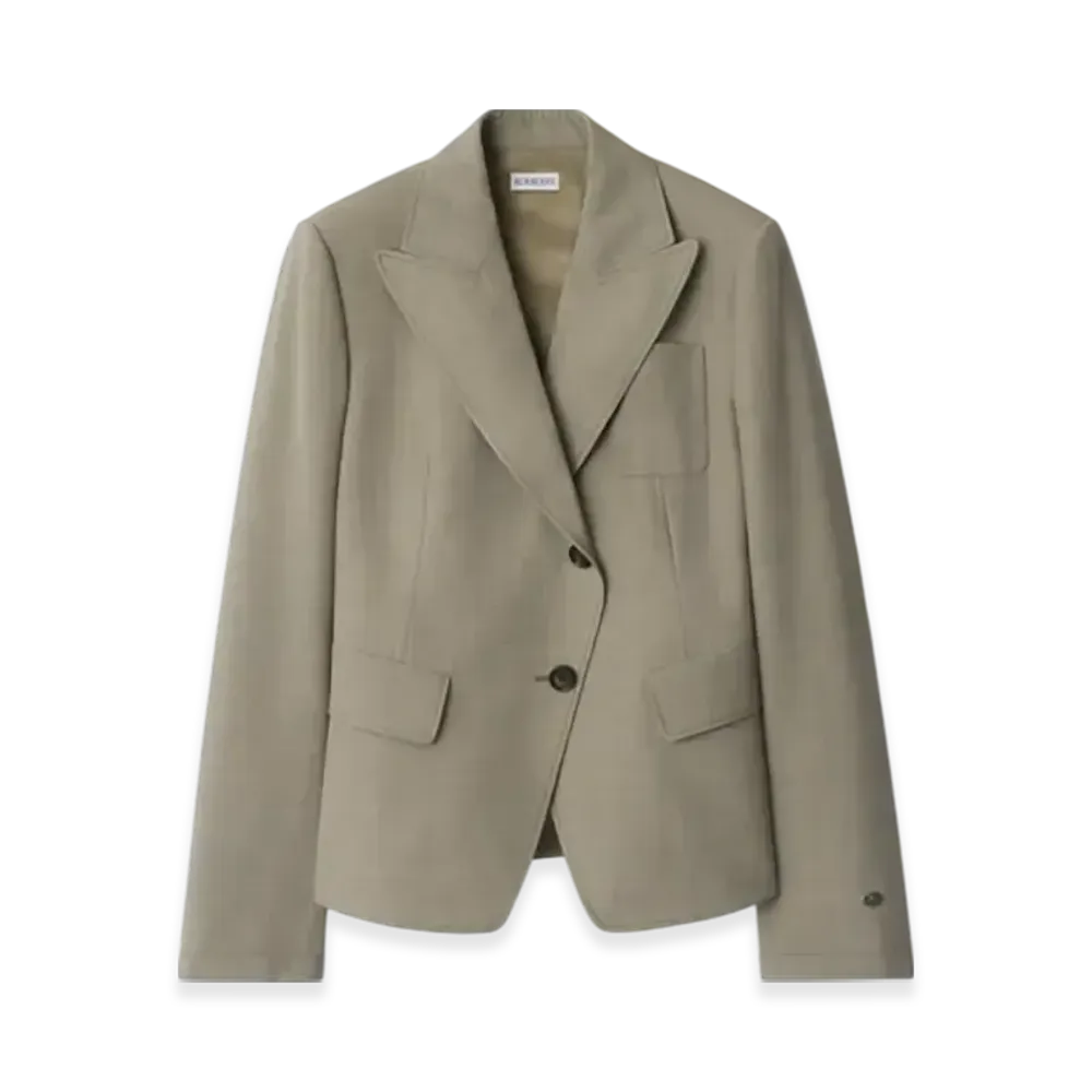 Burberry Wool Tailored Jacket "Olive Drab"