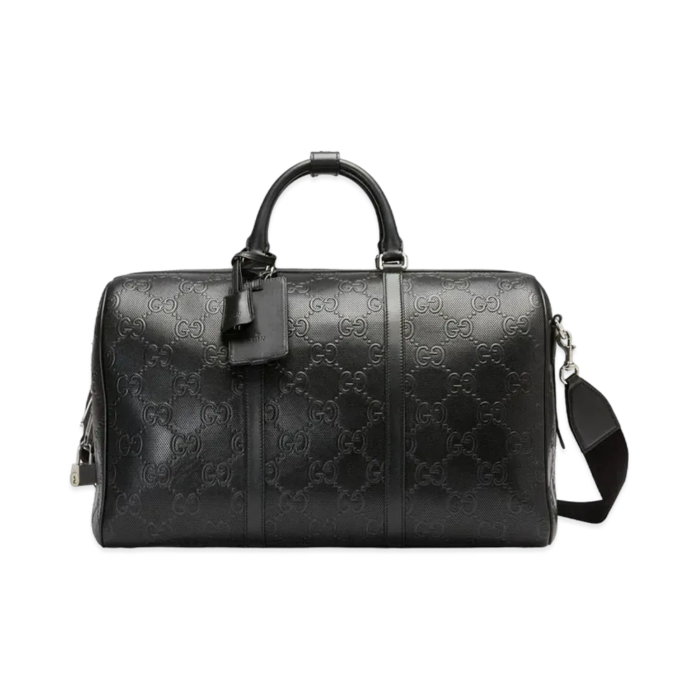 GUCCI GG Emboss Duffel Bag "Black"