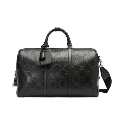 GUCCI GG Emboss Duffel Bag "Black"