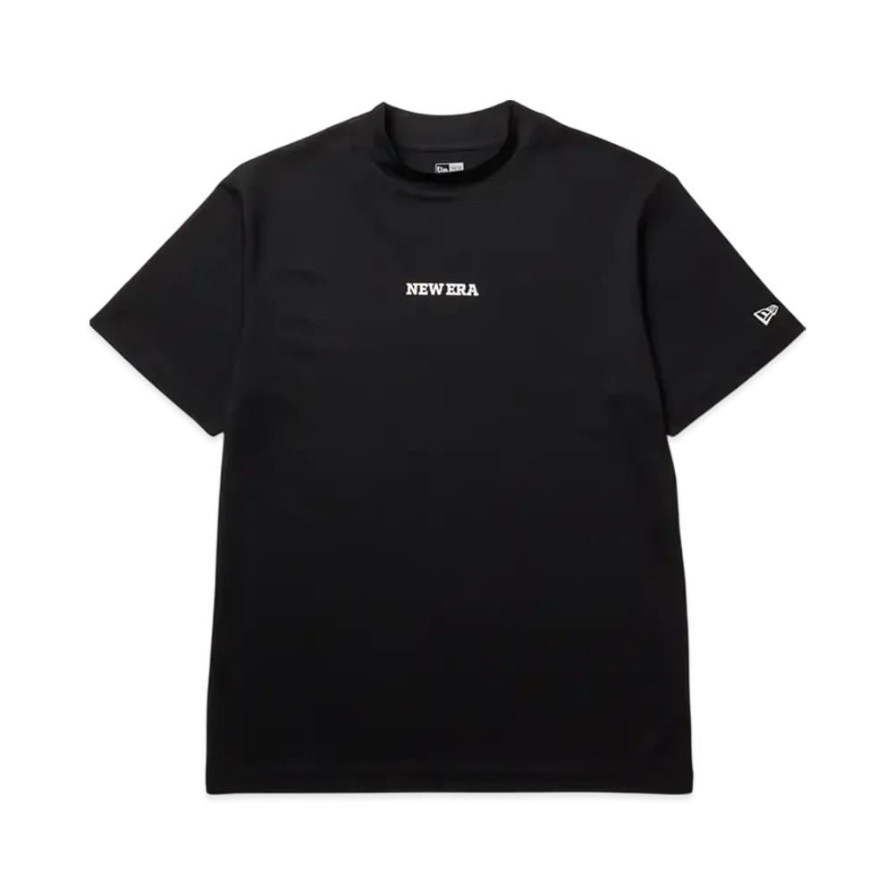 NEW ERA Golf Short Sleeve Mid-neck Kanoko T-shirt Vertical Logo "Black"