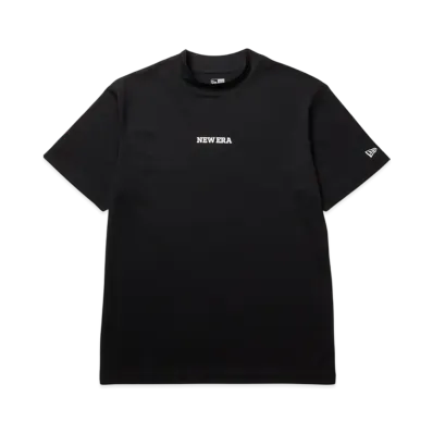 NEW ERA Golf Short Sleeve Mid-neck Kanoko T-shirt Vertical Logo "Black"