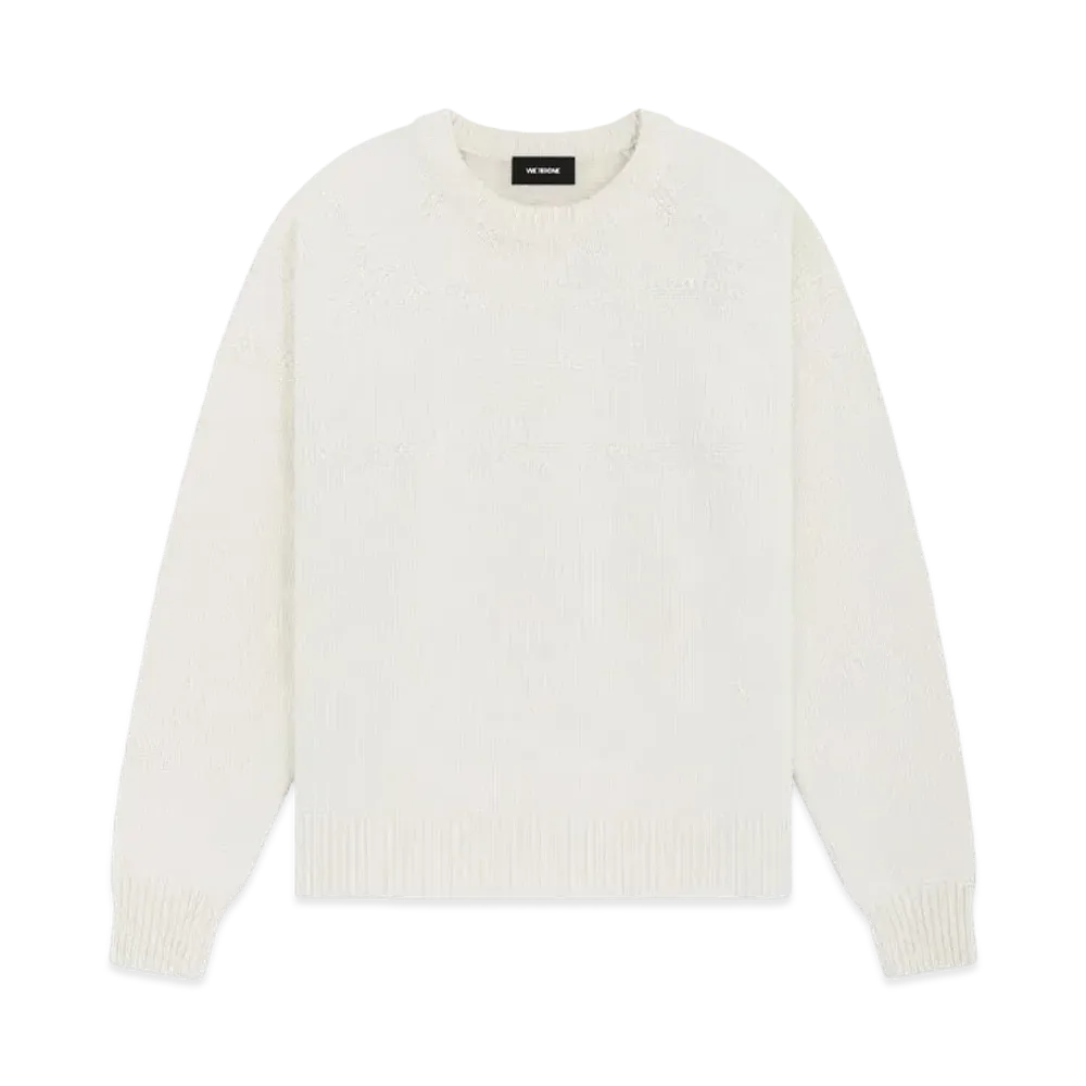 WE11DONE Cable Knit Sweater "Ivory"