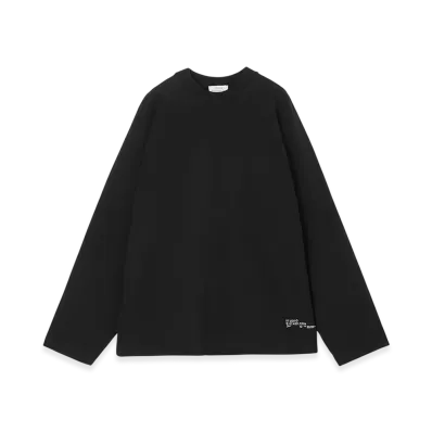 STUDIO NICHOLSON Crew Neck Long Sleeve T-Shirt Platt "Black"