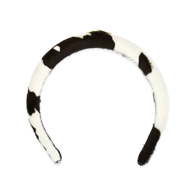 PRADA Women's Printed Calf Hair Headband "Animal Print"