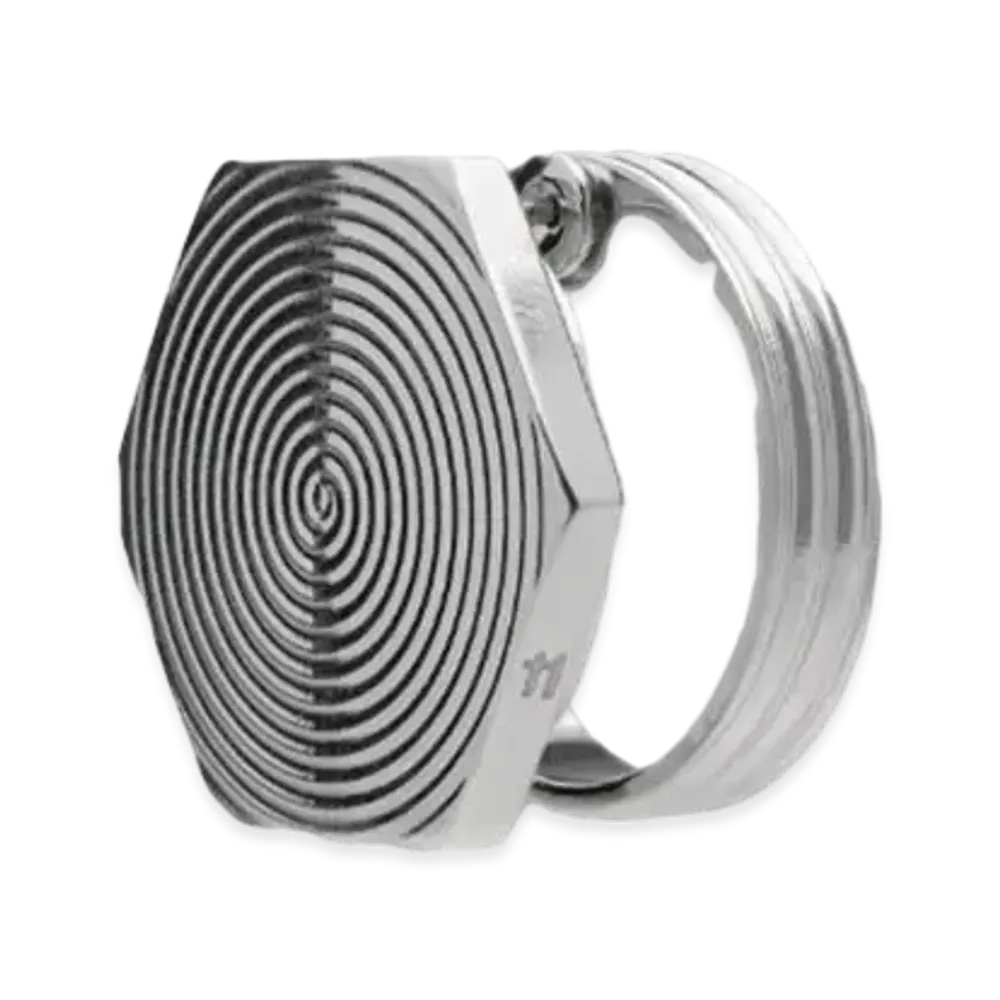Maison Margiela Bolt & Nut Hexagonal Earring "Palladium"