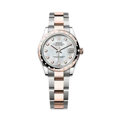 ROLEX Datejust 31mm Oystersteel & Everose Gold Diamond 278341RBR "White Mother-of-Pearl"