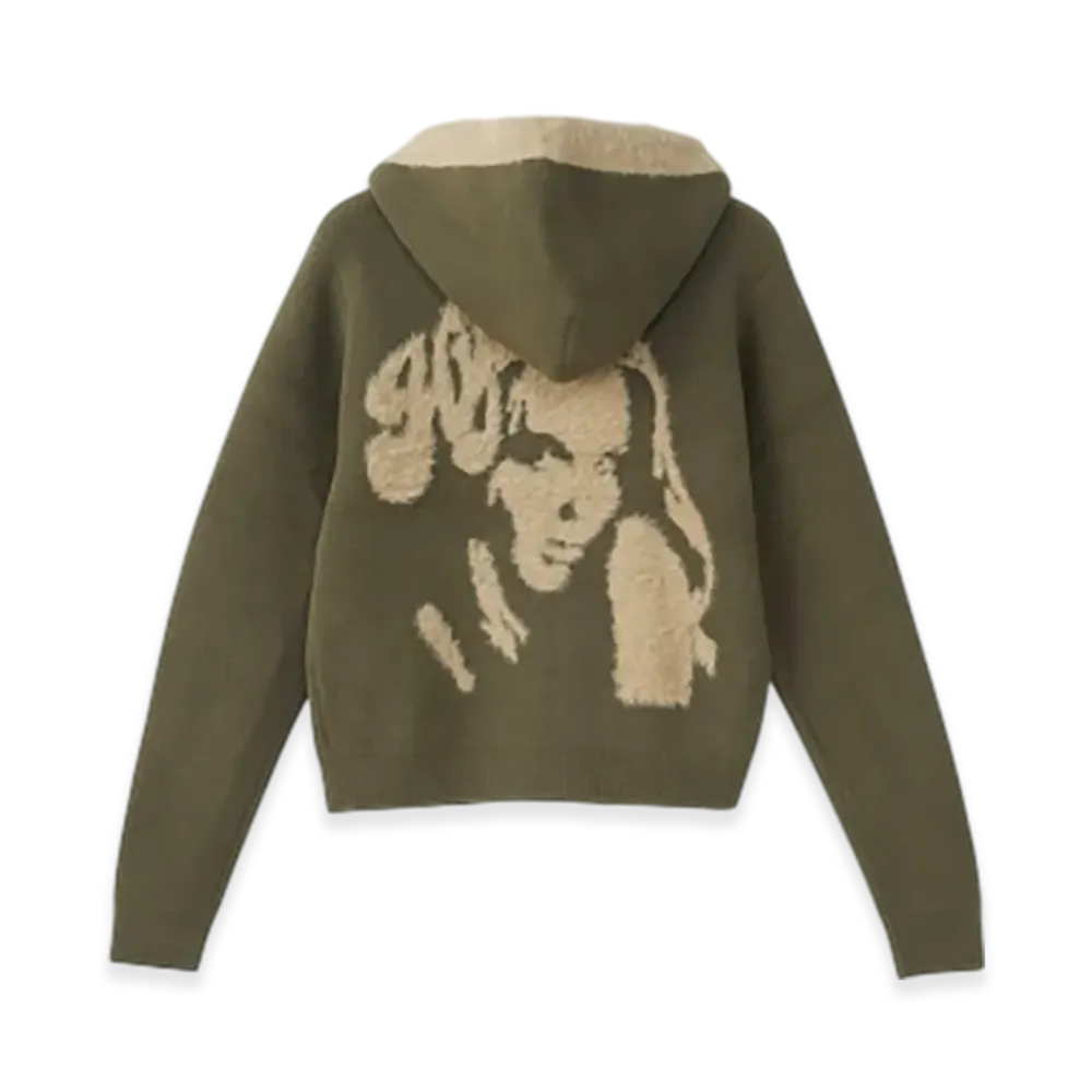 HYSTERIC GLAMOUR Hysteric Woman Jacquard Hoodie "Khaki"