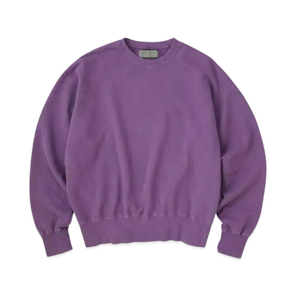 KURO Used Washed Crew Neck Sweat "Purple"