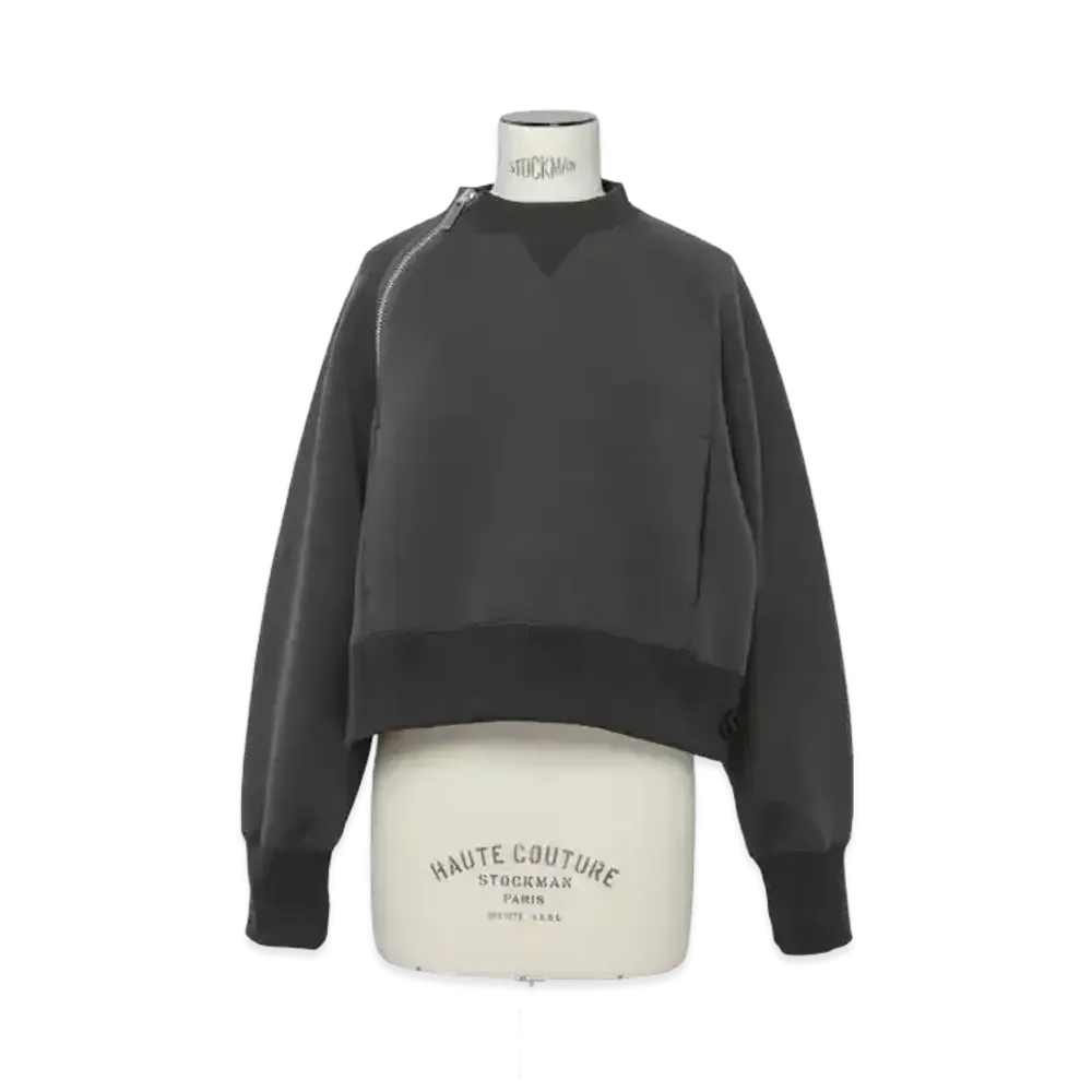 sacai S Sponge Sweat Pullover "Charcoal Gray"