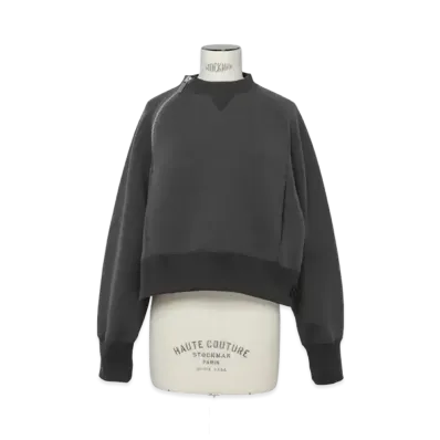 sacai S Sponge Sweat Pullover "Charcoal Gray"