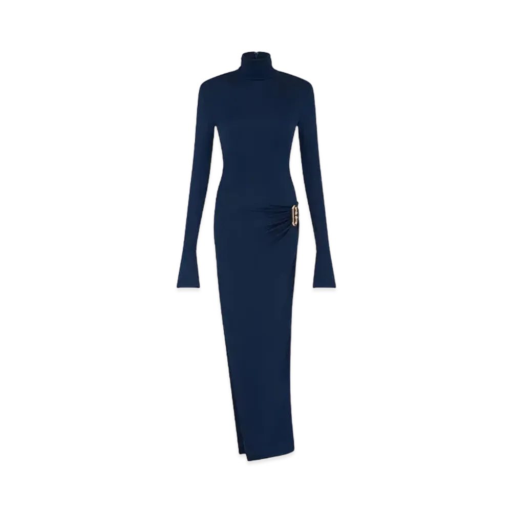 Casablanca Tucked Sheath Dress "Navy"