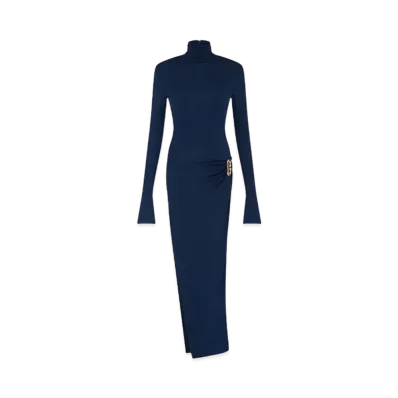 Casablanca Tucked Sheath Dress "Navy"