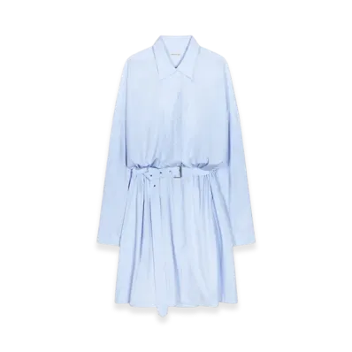 DRIES VAN NOTEN Women's Belted Shirt Dress "Light Blue"