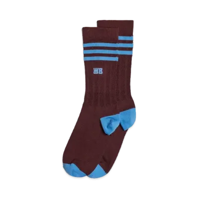 Adidas x Wales Bonner Crew Socks "Mystery Brown/Lucky Blue"