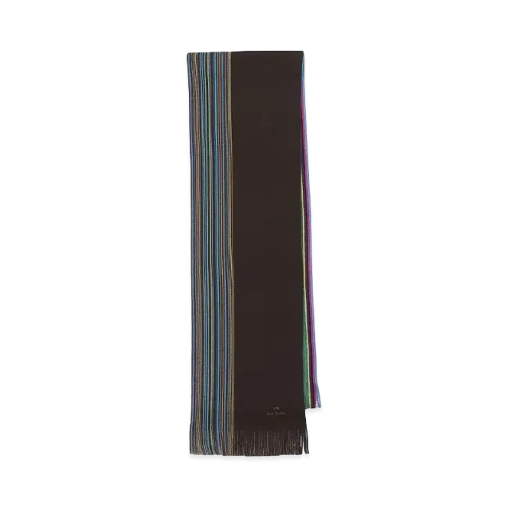 Paul Smith Half-Stripe Russell Scarf "DarkBrown"