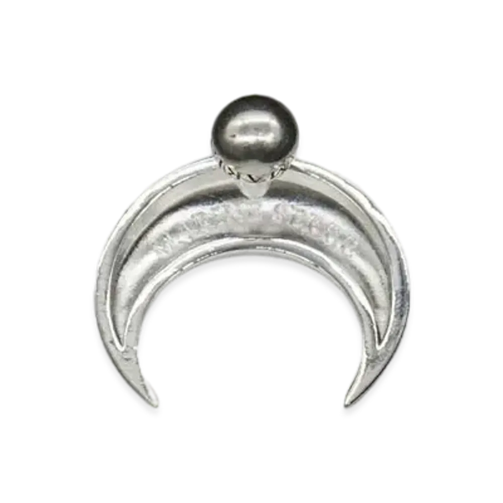 Marine Serre REGENERATED SINGLE TIN MOON STUD EARRINGS "MT10 Color"