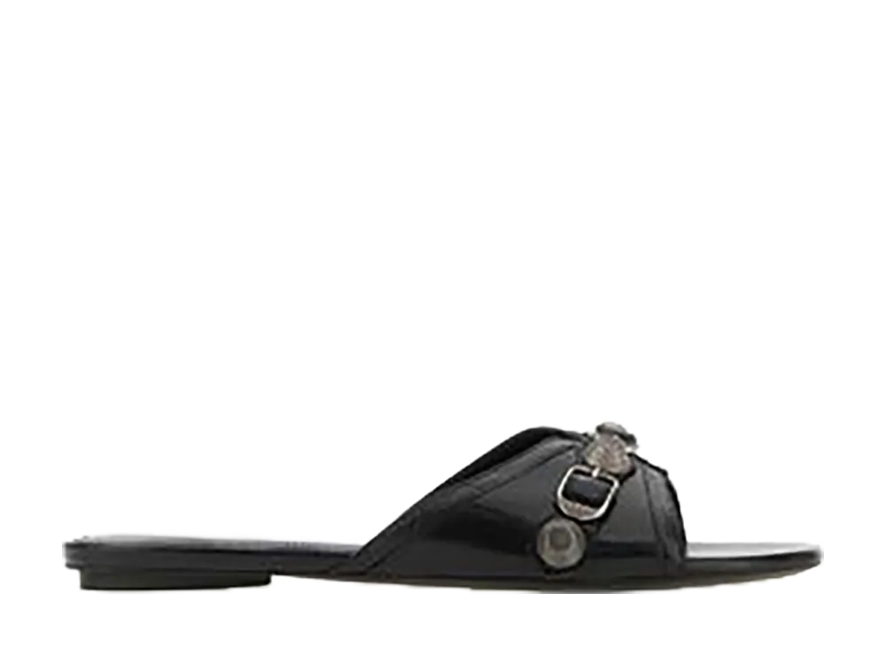 BALENCIAGA Women's Leather Slippers "Black"