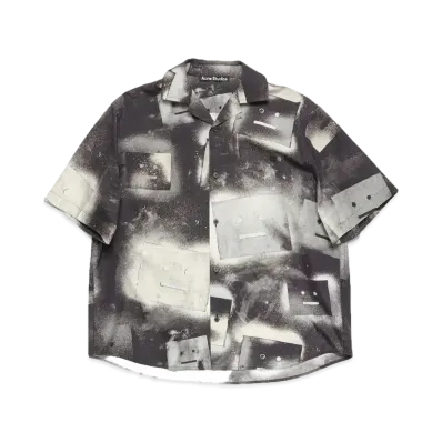 Acne Studios Printed Button-Up Shirt "Black/White"