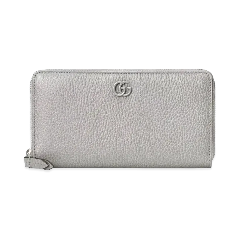GUCCI GG Marmont Zip Around Wallet "Grey"